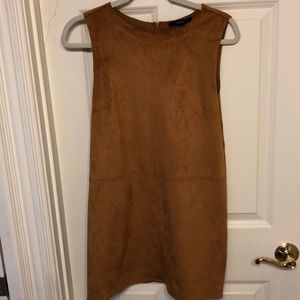 faux suede shift dress